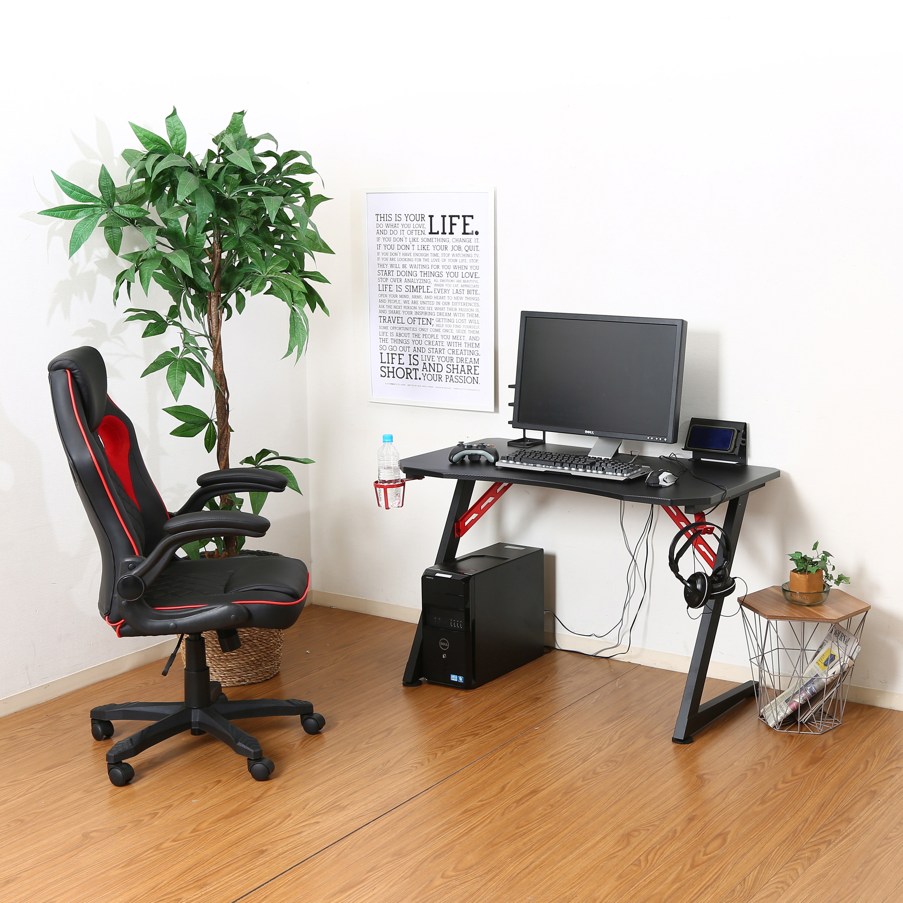 【送料無料】ゲーミングデスク　レイズ　レッド ゲーミングデスク レイズ | イオンスタイルオンライン 衣料品・暮らし