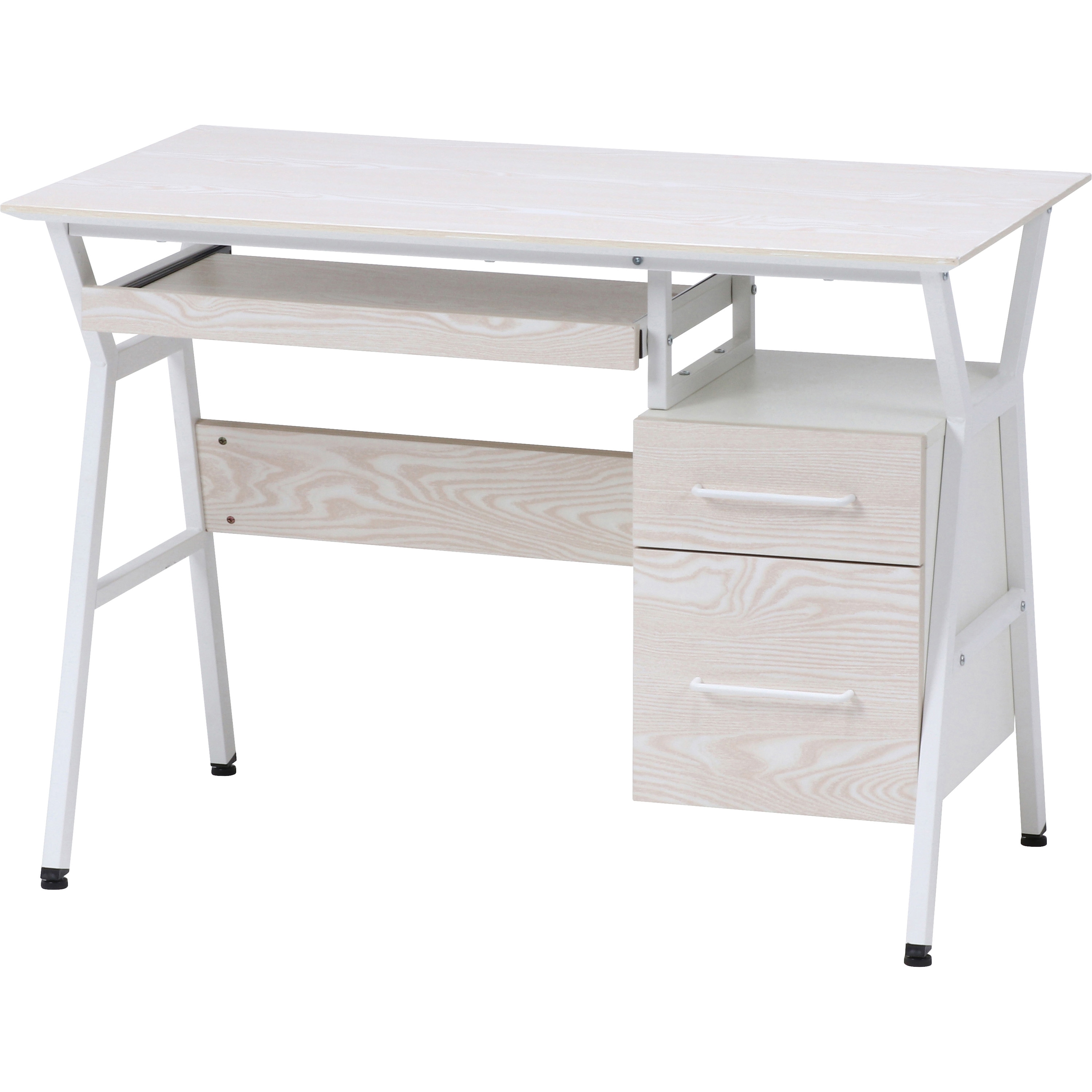 18575 デスク クレバー 不二貿易 ホワイト色 高さ720mm幅1000mm奥行560mm