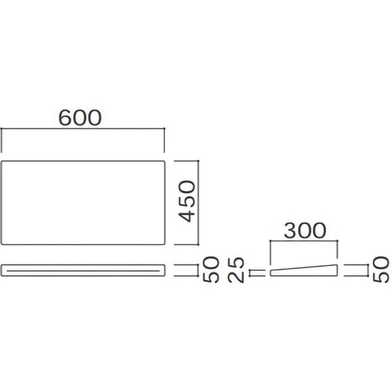 KS-D450-EM600 入り口スロープマットW600(キッズコーナー：スクエアD450シリーズ) 1枚 オモイオ (omoio) 【通販モノタロウ】