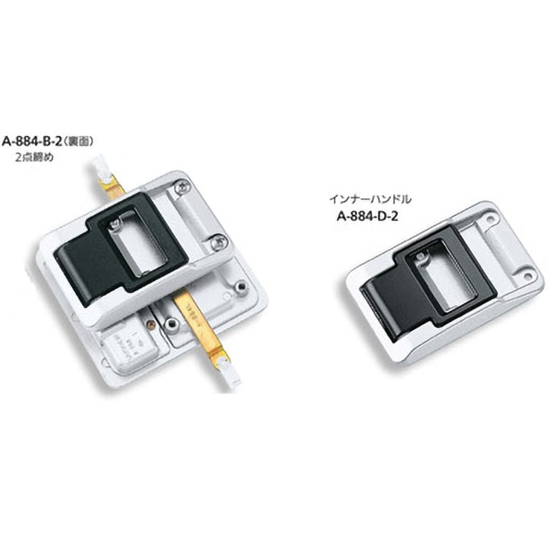 A-884-B-2(#T0230) ラッチ式平面ハンドル(両面タイプ) 1個 TAKIGEN(タキゲン) 【通販モノタロウ】