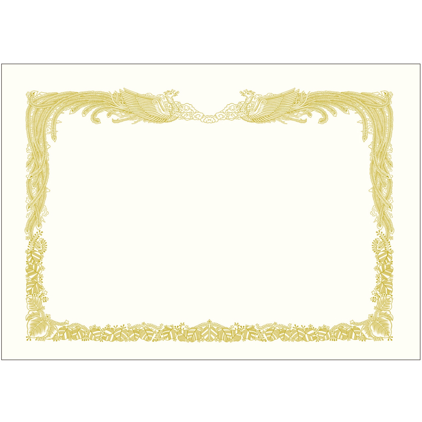 10-3170 金箔賞状用紙 白 100枚入(業務用) タカ印(ササガワ) B4判サイズ  10-3170