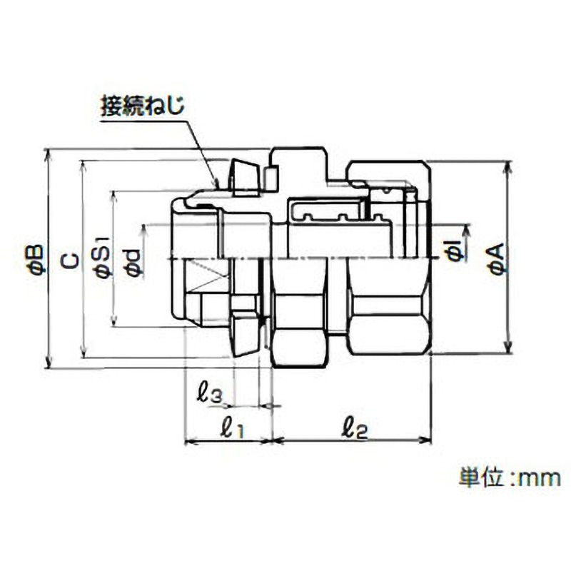 ケイコB出品 KMBG09 小径ケイフレックス用コネクタ ノックアウト接続用 管用平行お