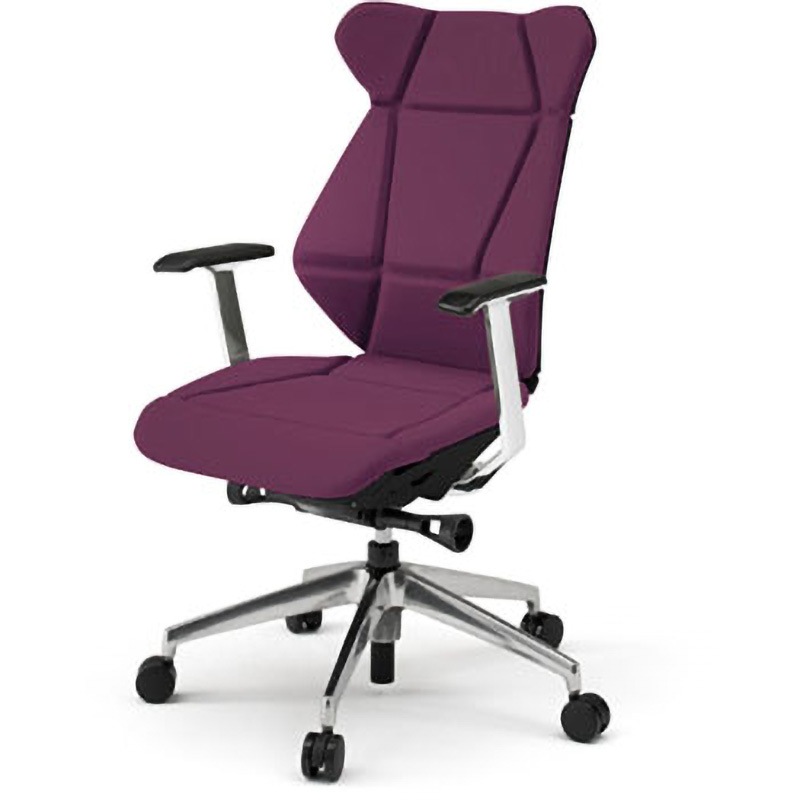 KF-835GCH-ZTX7 フリップフラップ肘付き＜配送時組立サービス付＞ イトーキ ハイバック キャスターあり ランバーサポート:ランバーなし アルミミラー   KF-835GCH-ZTX7