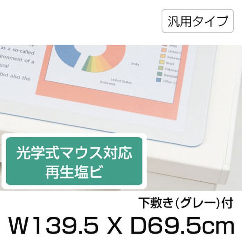 LCFN-147D7S-GY デスクマット光学下敷付 1台 イトーキ 【通販モノタロウ】