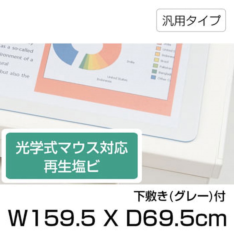 LCFN-167D7S-GY デスクマット光学下敷付 1台 イトーキ 【通販モノタロウ】