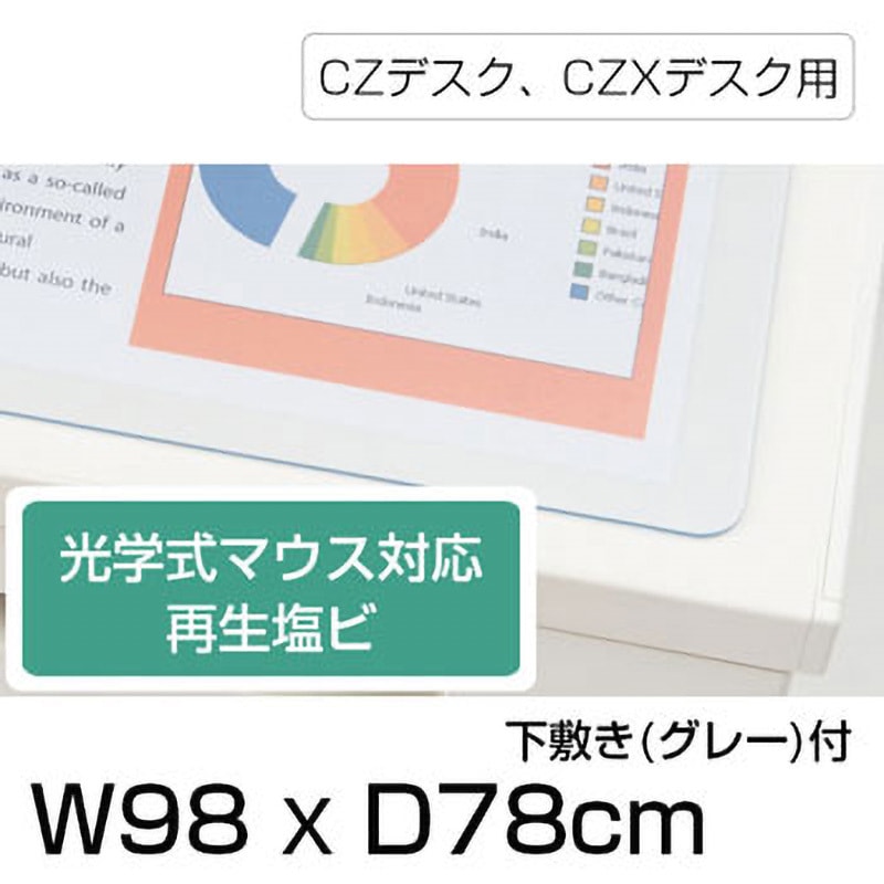 LCFN-108FD7S-GY CZデスクマット光学下敷付 1台 イトーキ 【通販モノタロウ】 12,905円