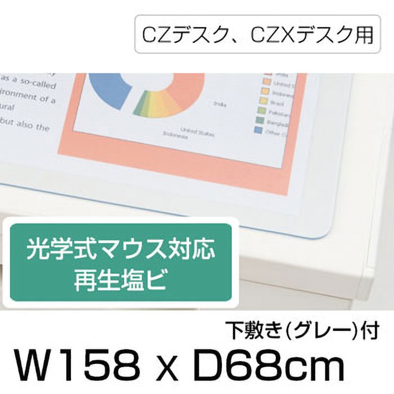 LCFN-167FD7S-GY CZデスクマット光学下敷付 1台 イトーキ 【通販モノタロウ】