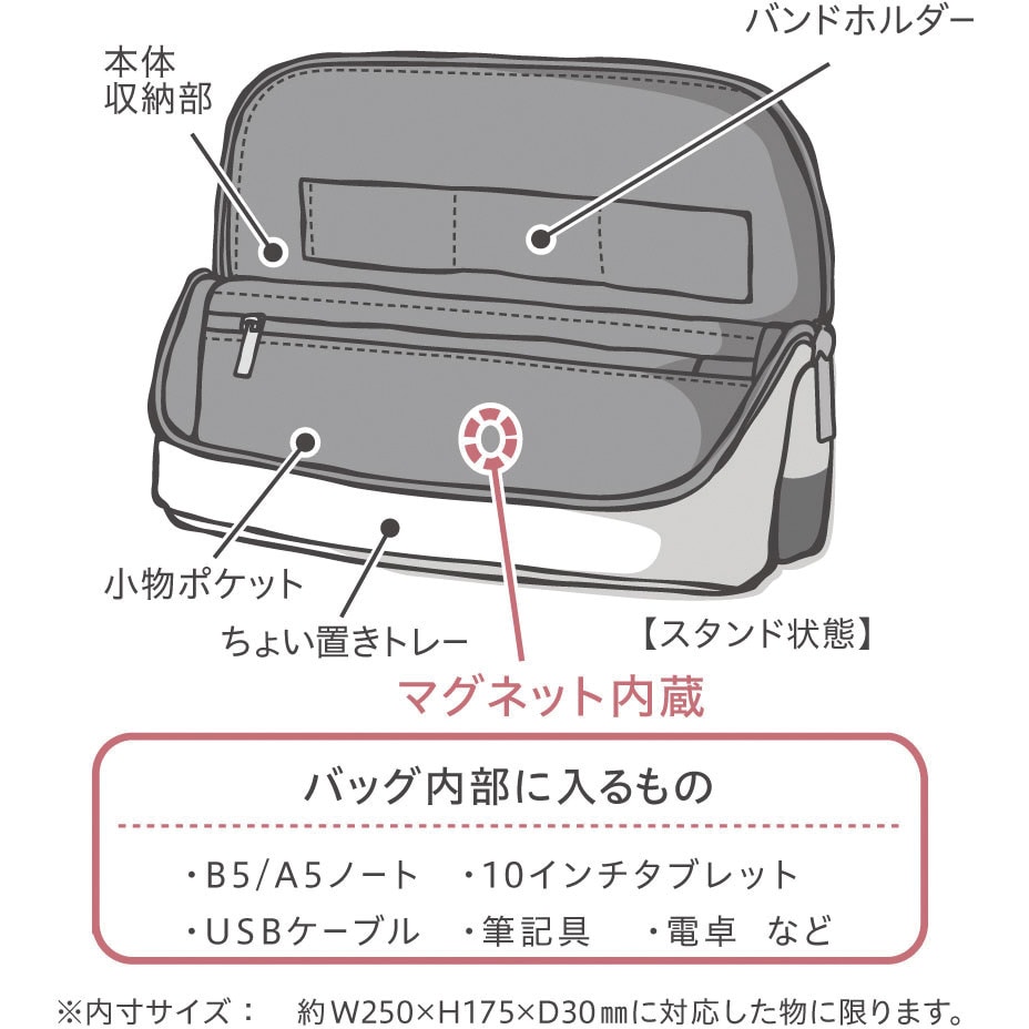 UT-4042-I ユートリム スマ・スタ キャンバス地 タブレット 立つ