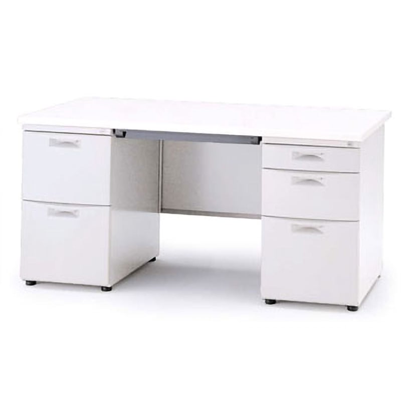 専用者様以外購入不可　ホワイトデスク たのめーる】エランサ オフィスデスク 両袖机 幅1400×奥行700×高さ