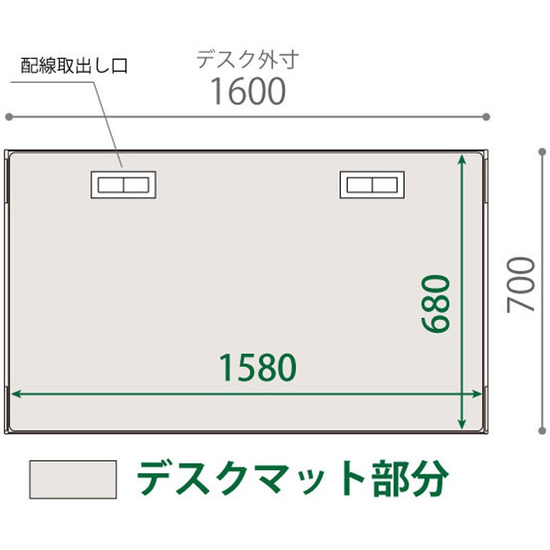 LCFN-167SD7S-GY CZRSデスクマット光学下敷付 イトーキ 厚さ2mm LCFN