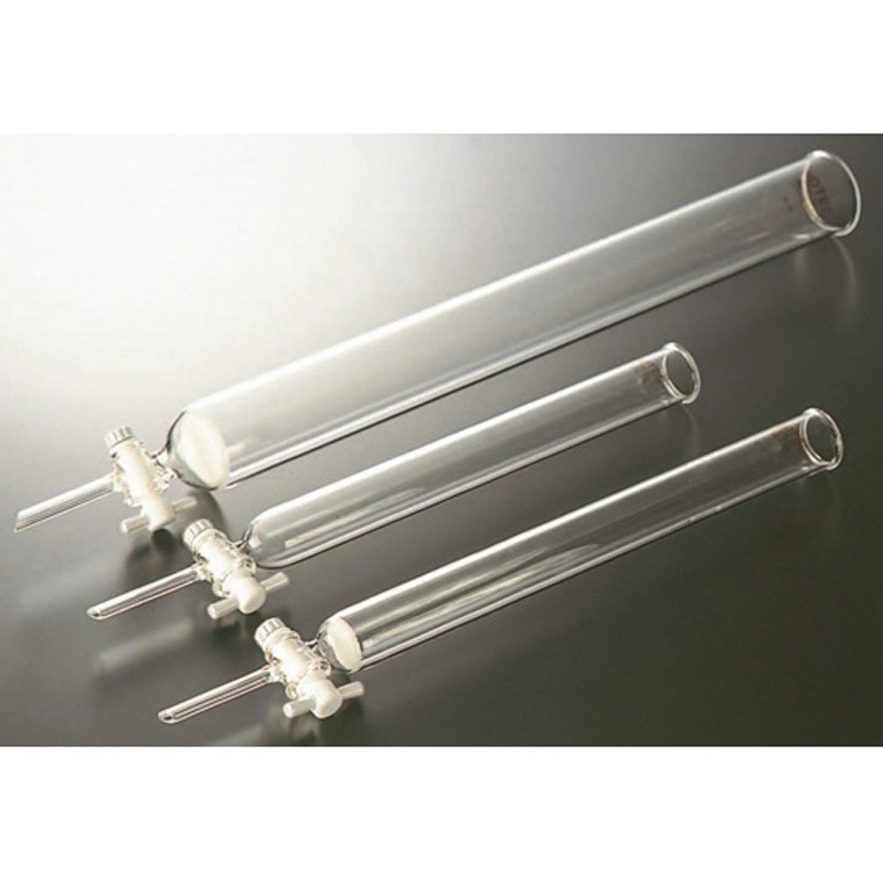 2402-12-4-3 クロマトグラフ管 PTFEコック フィルターG- 内径20mm 2402