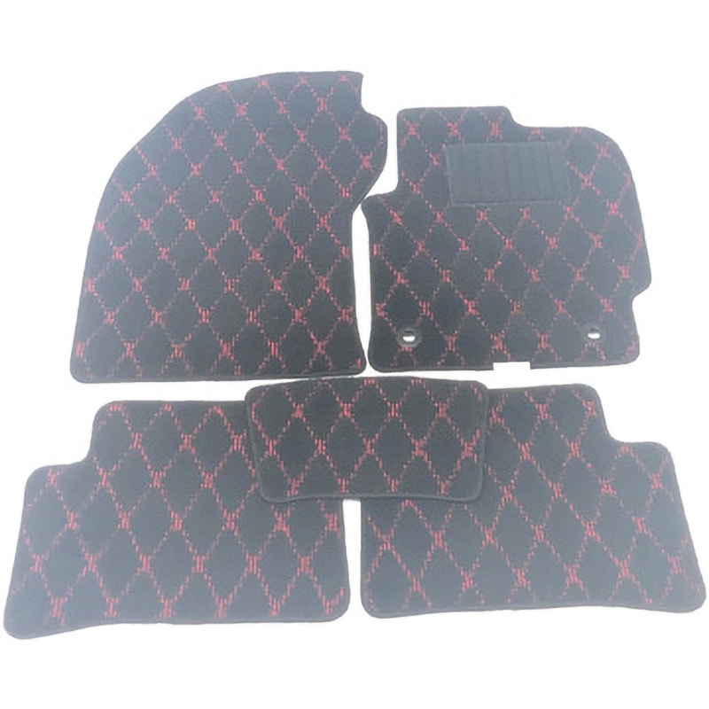 TT040028 車種別フロアマット(トヨタ)ダイヤ赤 1セット ロイヤル化成 【通販モノタロウ】