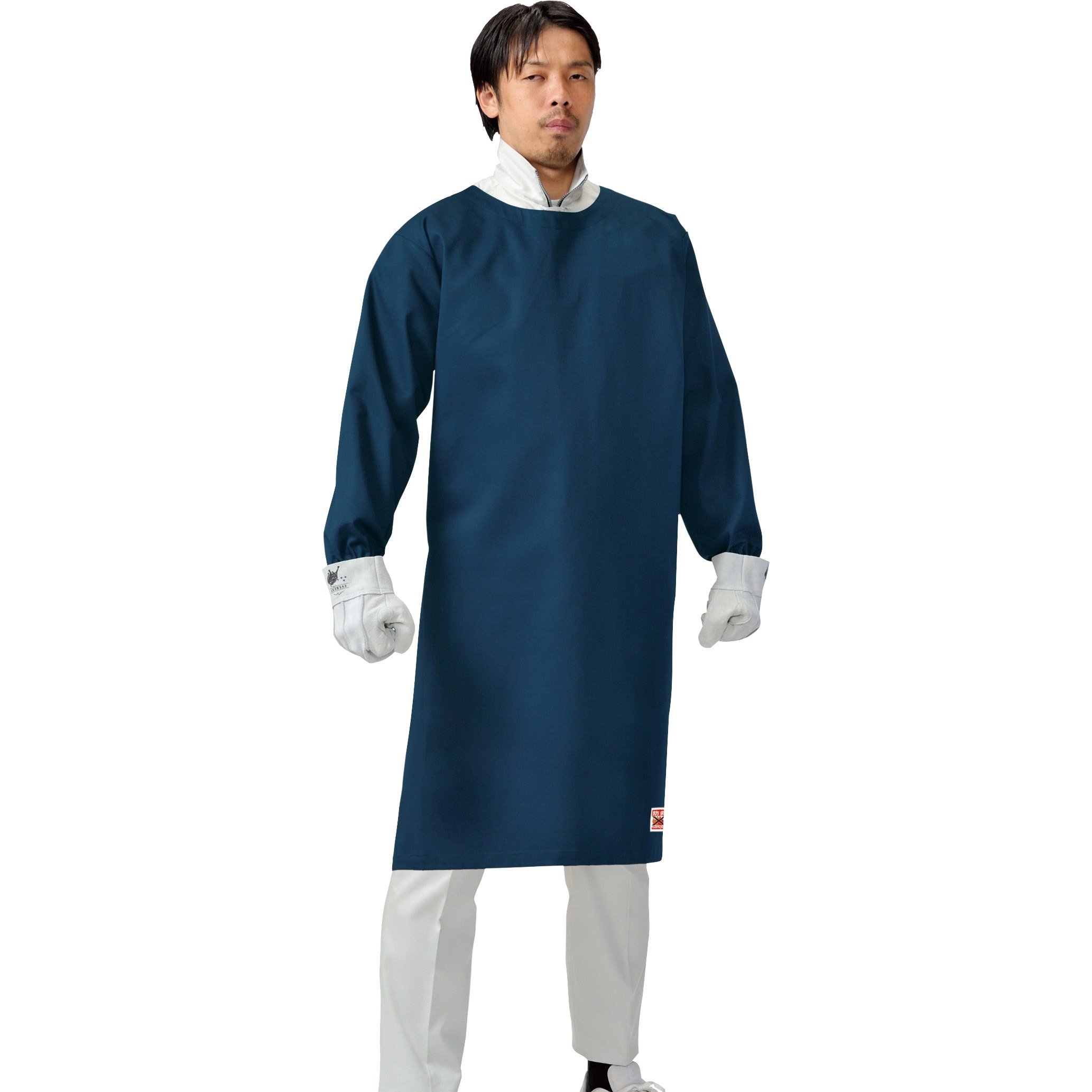 MD200L-XL-GR Dyna 防炎エプロン(割烹着型・ロングタイプ)MD200L Max Dyna グレー色 8,698円