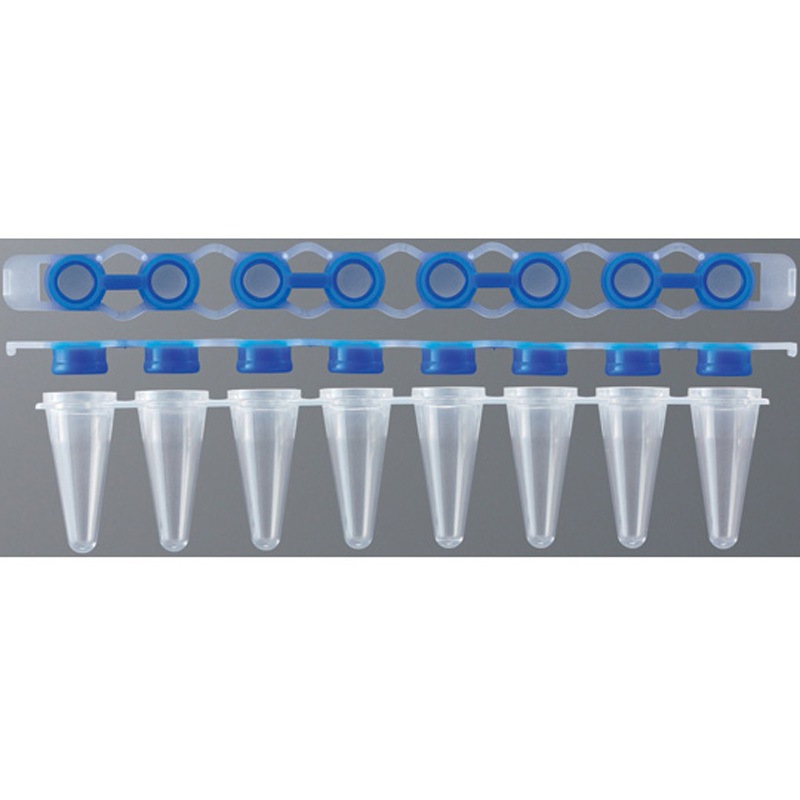 PCR-8SPT-RT-1 PCR用8連チューブ エルゴノミクスキャップセット 120セット入 PCR-8SPT-RTシリーズ 1箱(120セット) AGB 【通販モノタロウ】