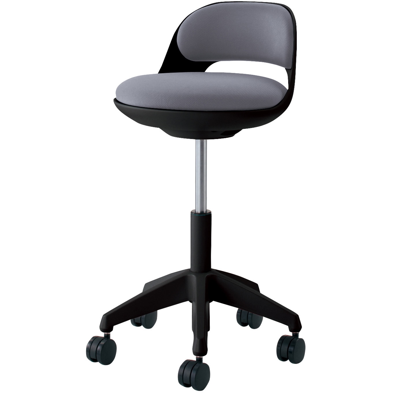 CR-FG542E6G9E3-W 作業用イス ココット ハイタイプ サポートシェルタイプ (配送・組立サービス付き) コクヨ ナイロンキャスター (座面)グレー (背)グレー色 質量7.3kg  CR-FG542E6G9E3-W