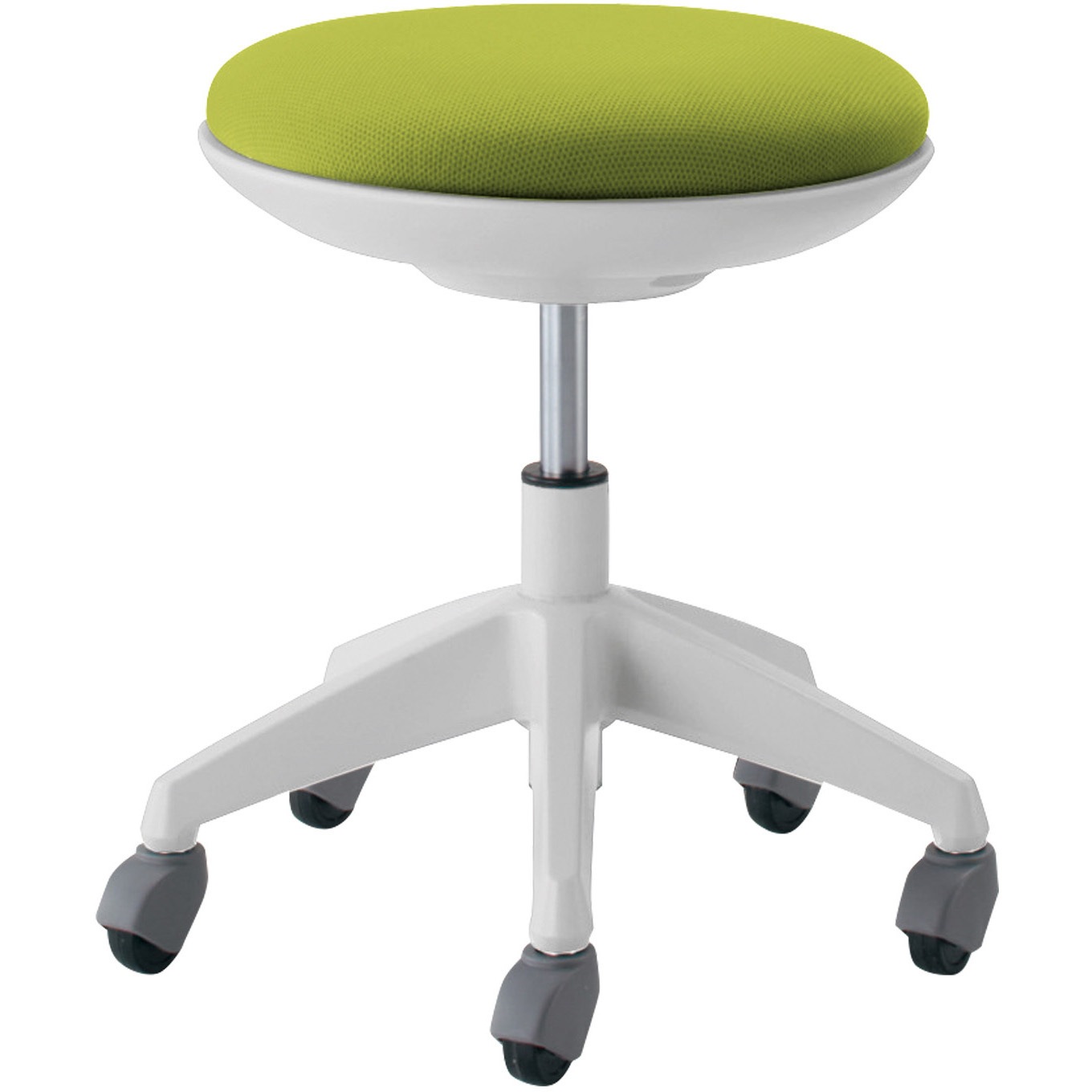 CR-G540E1G9Q4-V 作業用イス ココット ロータイプ スツールタイプ (配送・組立サービス付き) コクヨ ゴムキャスター (座面)グリーン色 質量6.3kg 高さ410-500mm幅490mm奥行420mm  CR-G540E1G9Q4-V