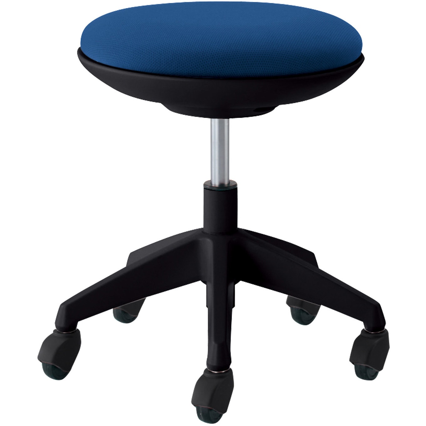 CR-G540E6G9T6-V 作業用イス ココット ロータイプ スツールタイプ (配送・組立サービス付き) コクヨ ゴムキャスター (座面)プルシアンブルー色 質量6.3kg  CR-G540E6G9T6-V