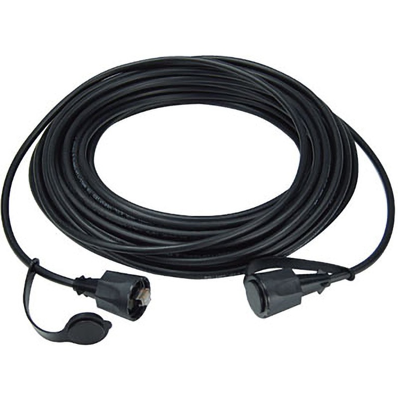 LCAT5E-15WP 屋外用LANコネクタ付ケーブル DENSAN(デンサン/ジェフコム) 黒色 規格CAT5e 15m  1個 17,980円
