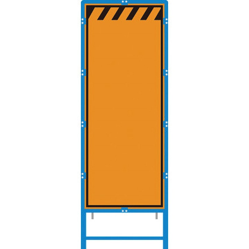 BKEN-50PW ブロー枠付工事看板 550サイズ オレンジプリズム反射 ブラスト興業 無地 幅620mm高さ1670mm  BKEN-50PW