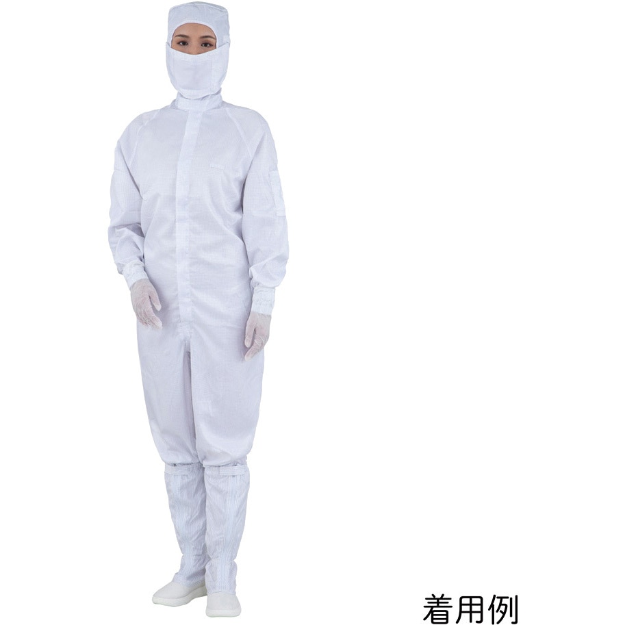 11120SW アズピュア CRウェア(フード一体・センターファスナー型)[CL100] アズピュア(アズワン) 白色 3L  11120SW