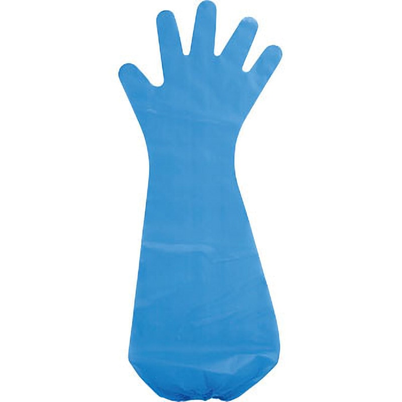 2011 ポリエチエンボスロング グローブマニア(川西工業) 30枚入 ブルー