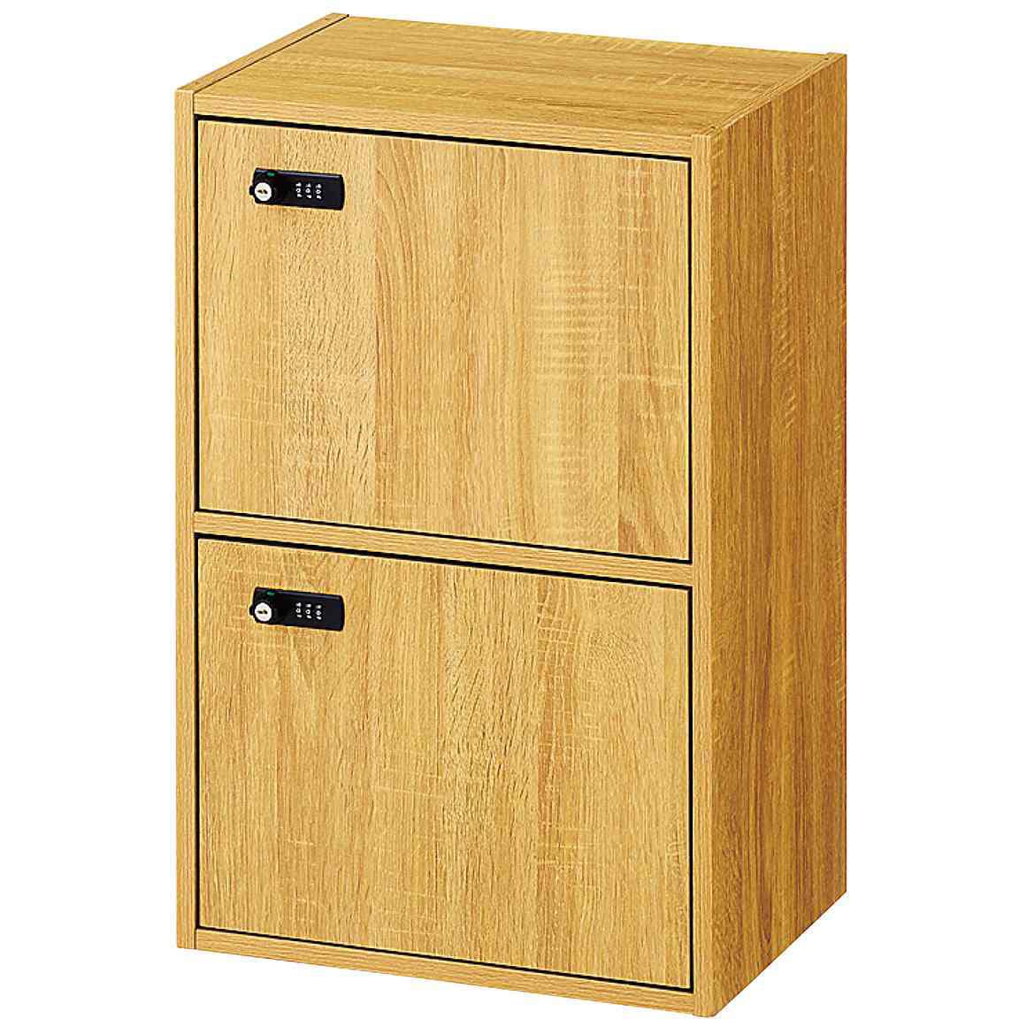 18836-10 木製簡易ロッカー(ダイヤル錠) 2段 1台 ストア・エキスプレス 【通販モノタロウ】