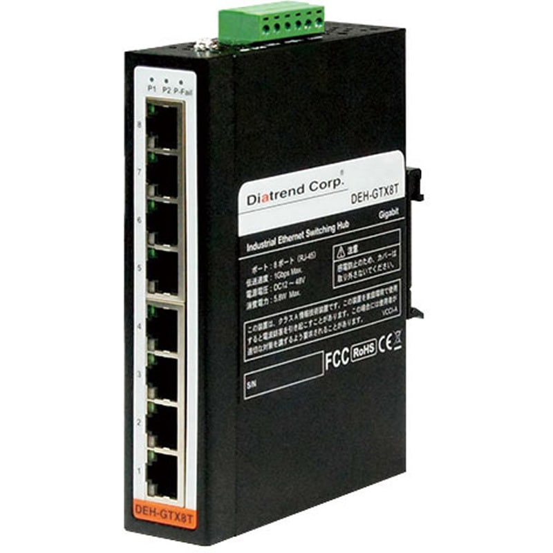 DEH-GTX8T 産業用イーサネットスイッチングハブ ギガビットLAN対応