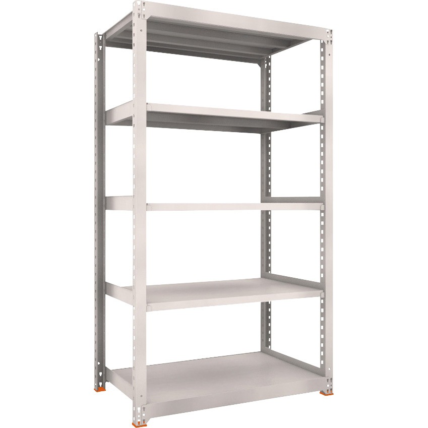 M5-7475SFC M5型 ボルトレス式スチール中量棚 高さ2100 単体型 免震樹脂ベース付 TRUSCO ネオグレー色 荷重500kg/段 奥行731mm  M5-7475SFC