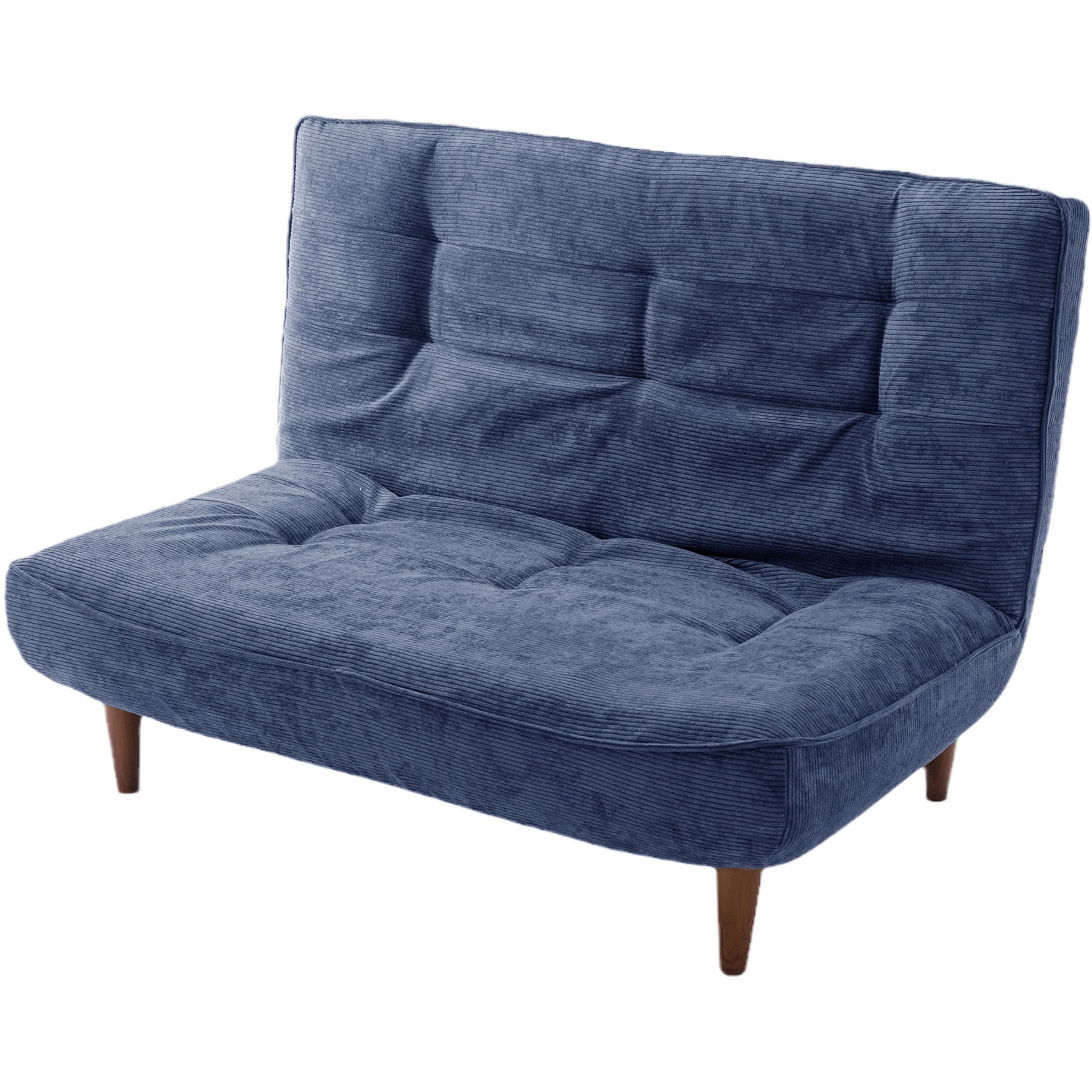 A40p-685NV ハイバックソファ LULU-2p セルタン コーデュロイバイスブルー色 二人掛けサイズ  A40p-685NV