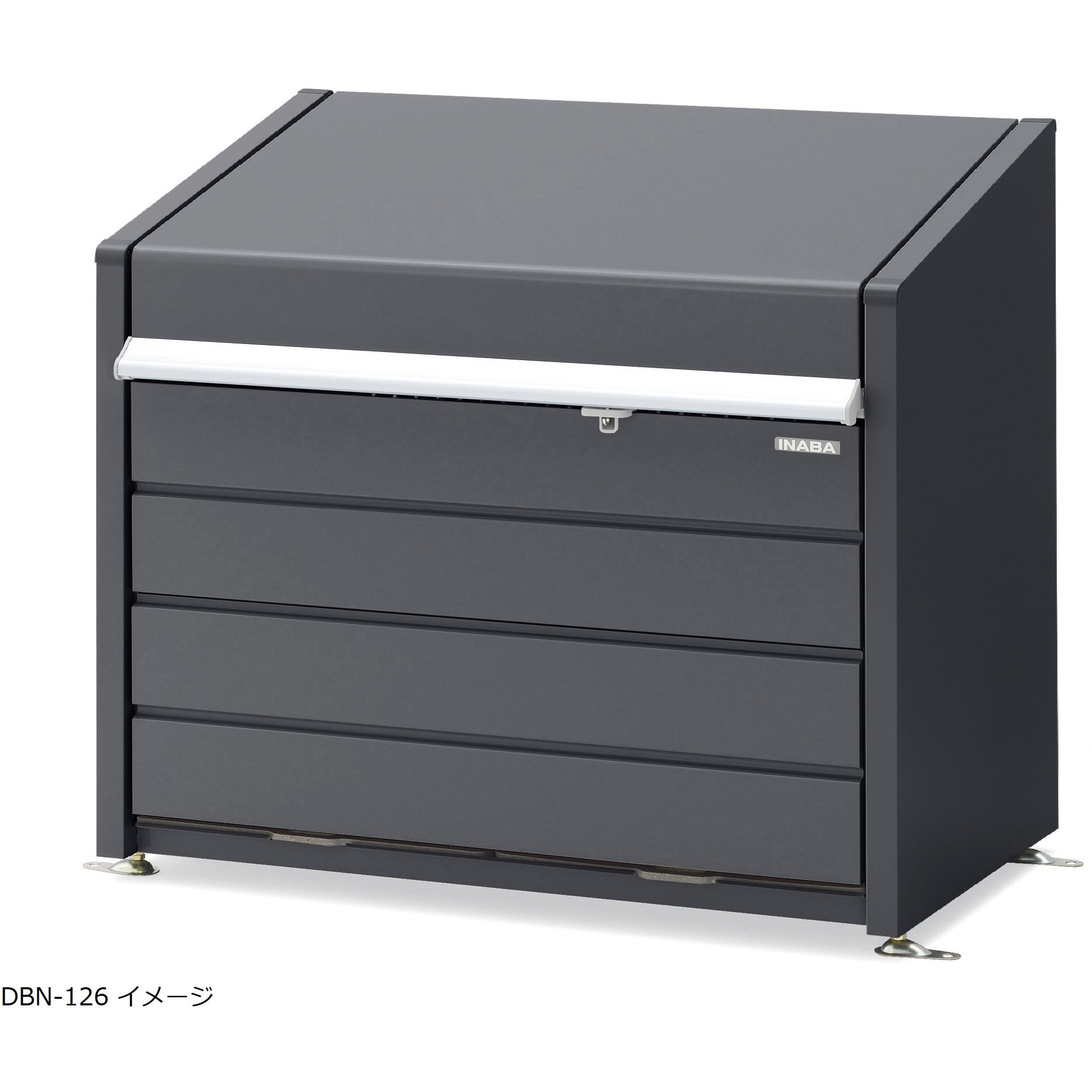 DBN-126MF FG ダストボックスミニ イナバ 容量500L フランネルグレー色 基本棟(単体) メッシュ床タイプ   DBN-126MF FG