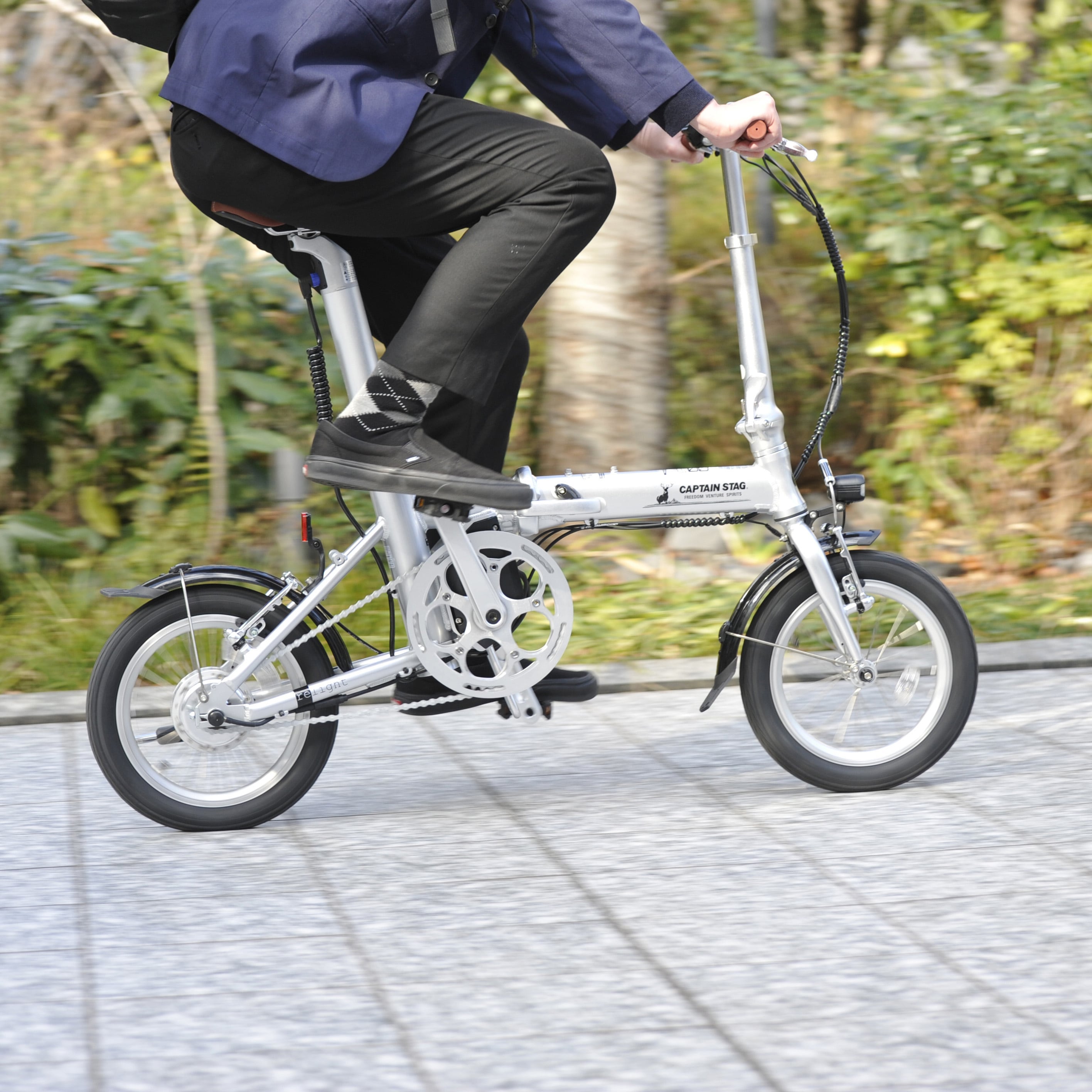 YG-1540 eリライト電動折りたたみ自転車14インチ CAPTAIN STAG