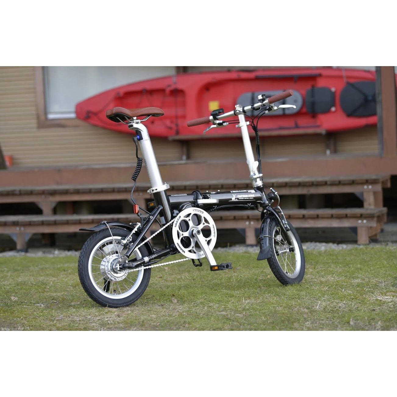 YG-1541 eリライト電動折りたたみ自転車14インチ CAPTAIN STAG