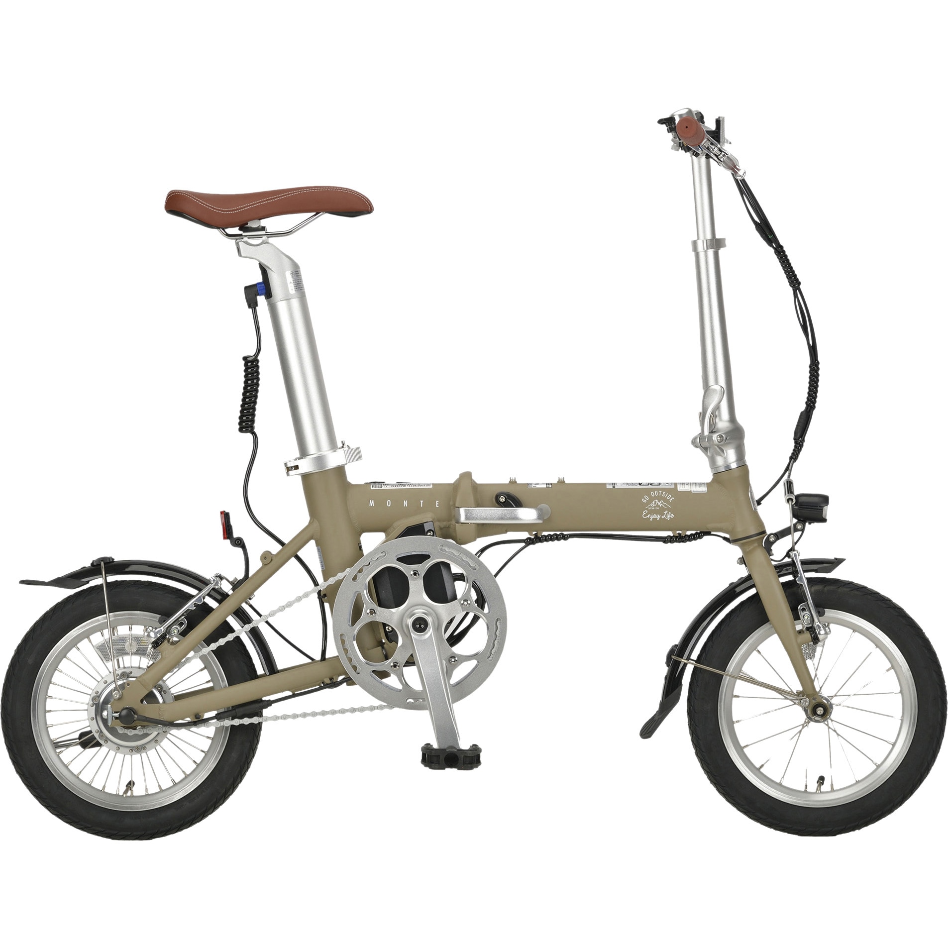 YG-1543 eリライト電動折りたたみ自転車14インチ CAPTAIN STAG バッテリー容量36V/5.2(187Wh)Ah