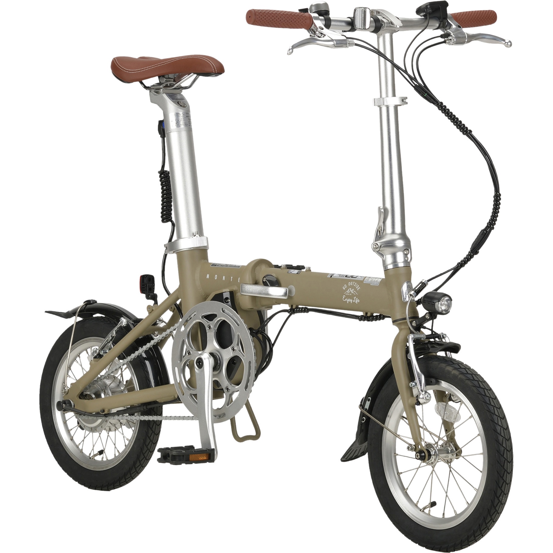 YG-1543 eリライト電動折りたたみ自転車14インチ CAPTAIN STAG 