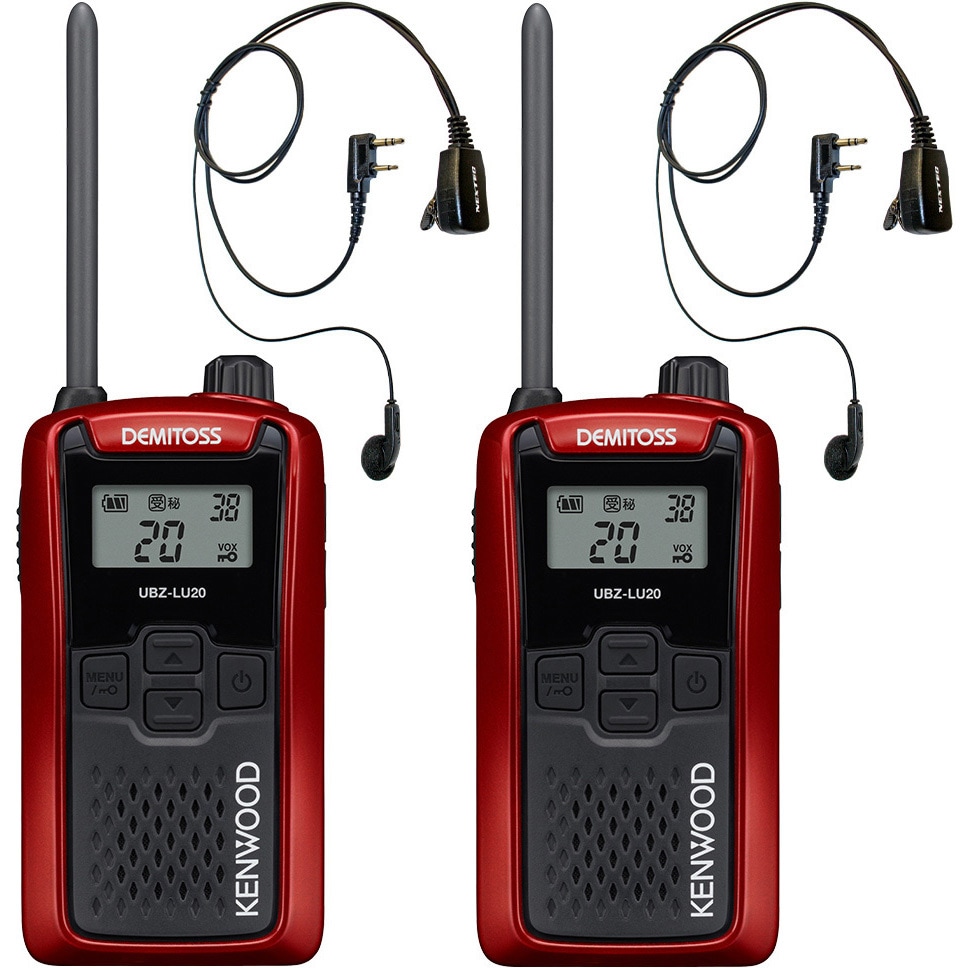 SET-UBZLU20R×2+NP22K×2 本体2台イヤホンマイク2本セットA KENWOOD 