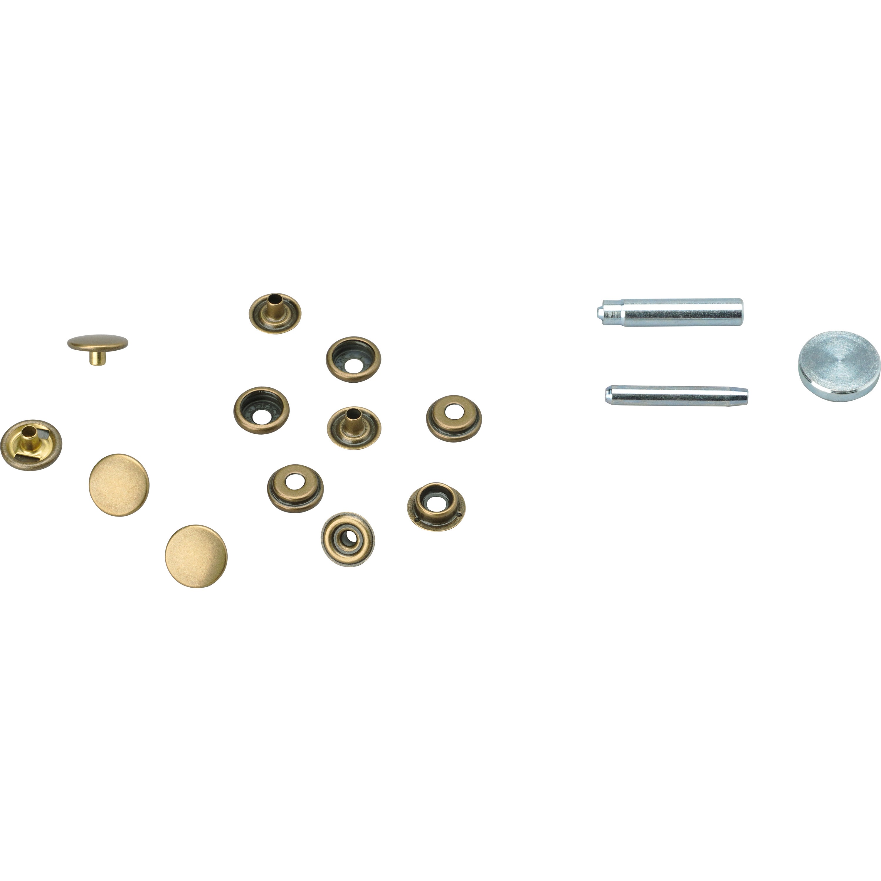 ○○特価金属ボタン10種類金属大小1箱分約300個ボタン付け糸5枚53600円