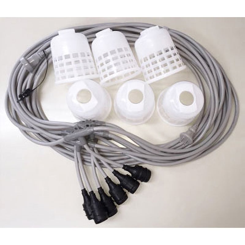 日動工業 分岐ケーブル T1-30-10 照明専用 ガード付 《コードリール》 T1-30-10 分岐ケーブル スズラン灯 T1タイプ Showa 全長30m 1個 T1-30