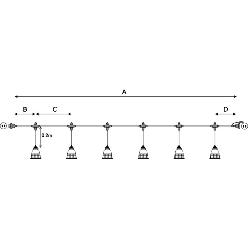 分岐ケーブル スズラン灯 T1タイプ Showa 固定用ケーブル 【通販