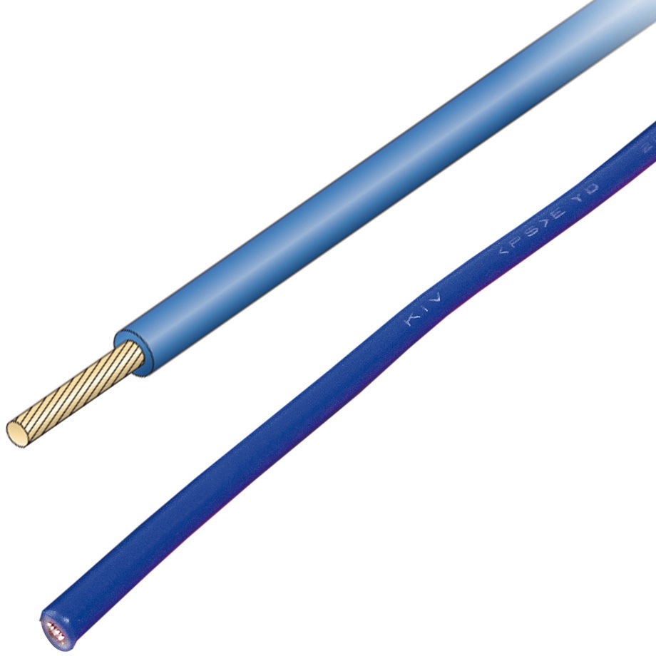 KIV 0.75SQ-JP 600V電気機器用ビニル絶縁電線 KIV JAPPY 色(絶縁体)青