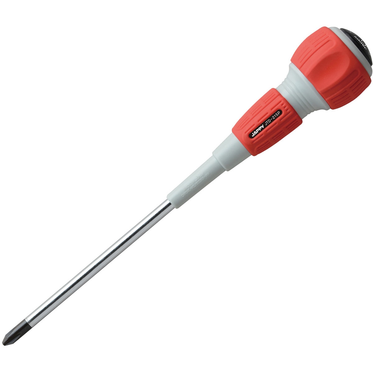 JTD-215P 貫通電工ドライバー JAPPY 刃先マグネットあり プラス 軸長