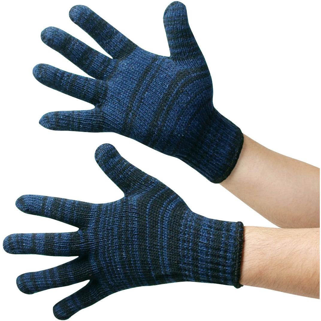 AG106 杢軍手ブラック×ネイビー2本編 ACE GLOVE(エースグローブ) 7