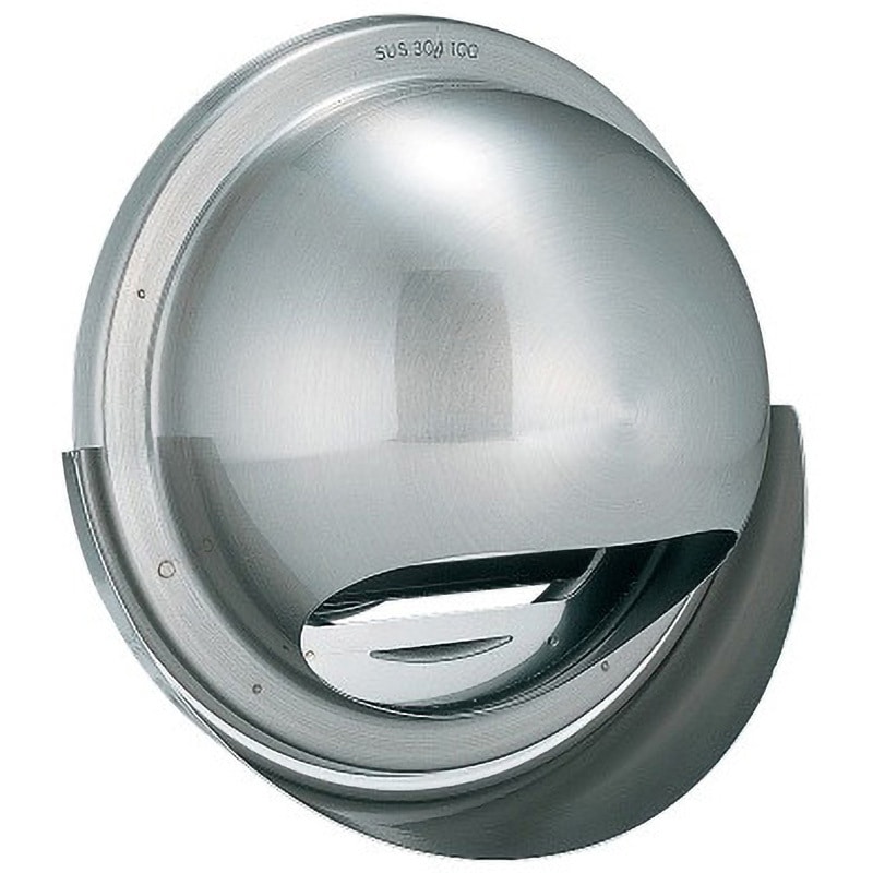 KB-150MVS-M-A 丸型フード水切り付換気口 KB-MVSタイプ バクマ工業 水止め付・アミ付 Φ0.23×16メッシュ