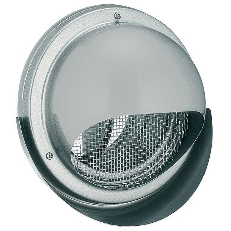 KND-100MA-A3 丸型フードメッシュ水切り付換気口 防火ダンパー付 KND-MAタイプ バクマ工業 3メッシュ   KND-100MA-A3