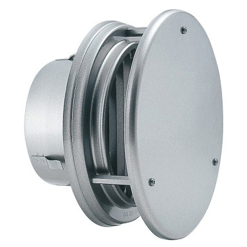 W-150T 丸型防風板付縦ガラリ換気口 W-Tタイプ バクマ工業 取付穴付 5,334円