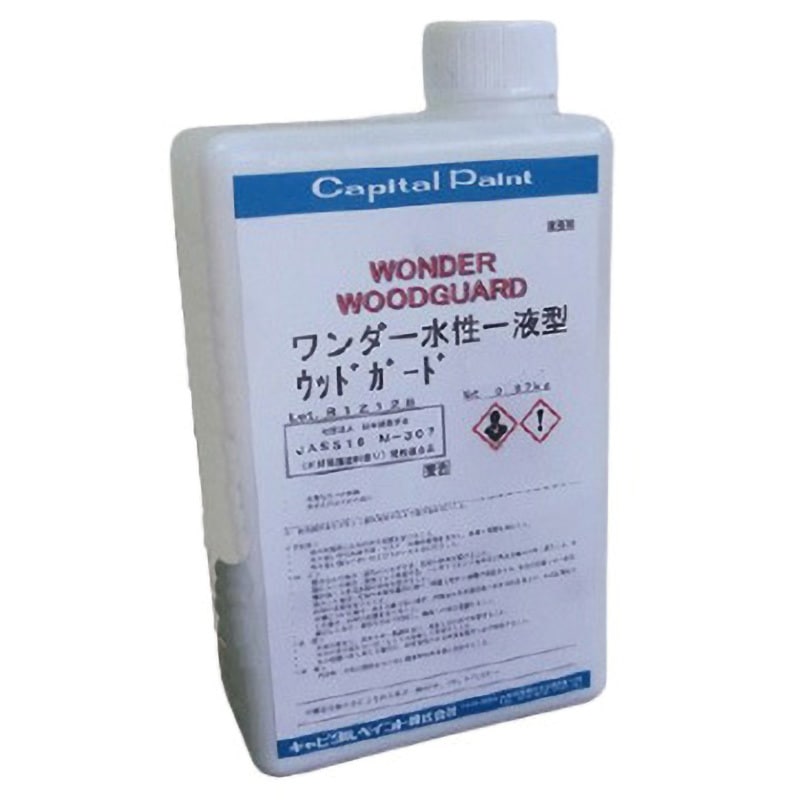 ワンダー水性一液型ウッドガード キャピタルペイント ホワイト色  1缶(0.87kg)