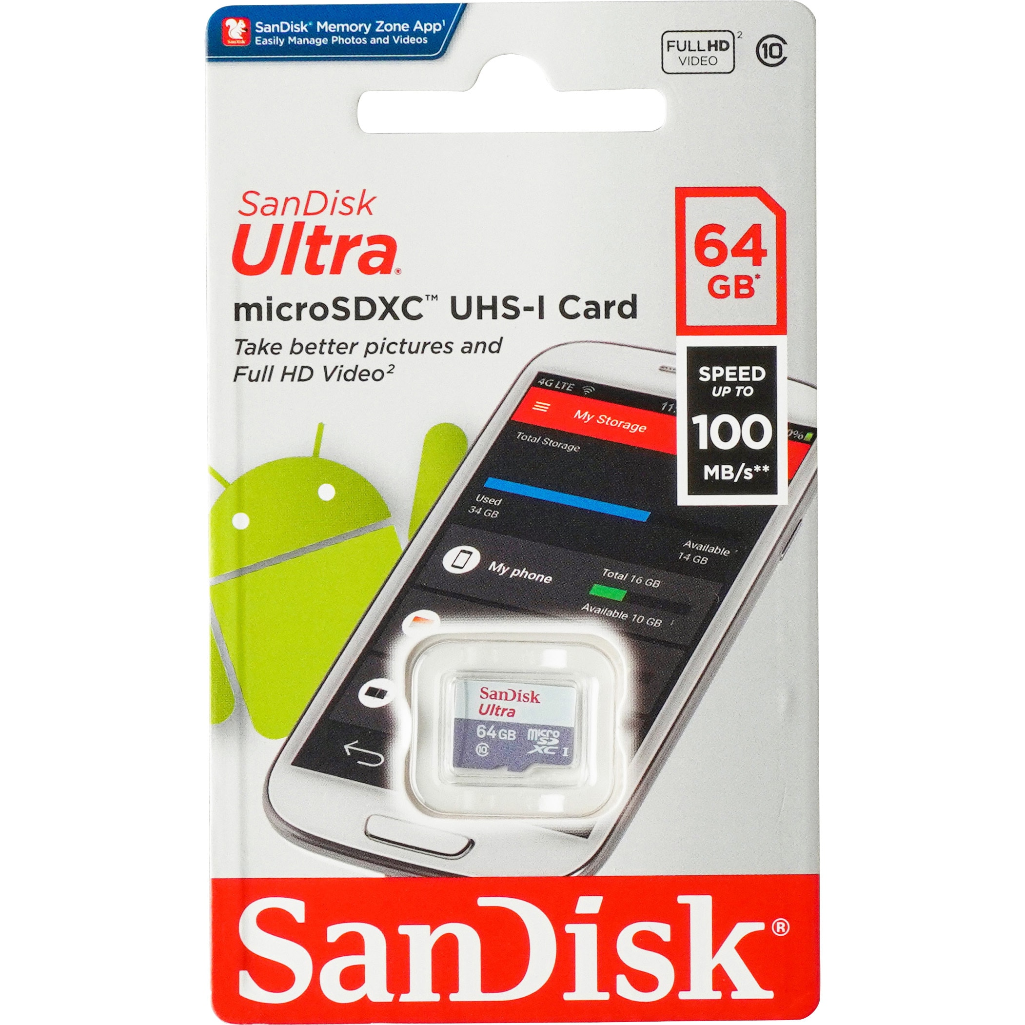 sandisk microSDXCカード Ultra class10 SDカード