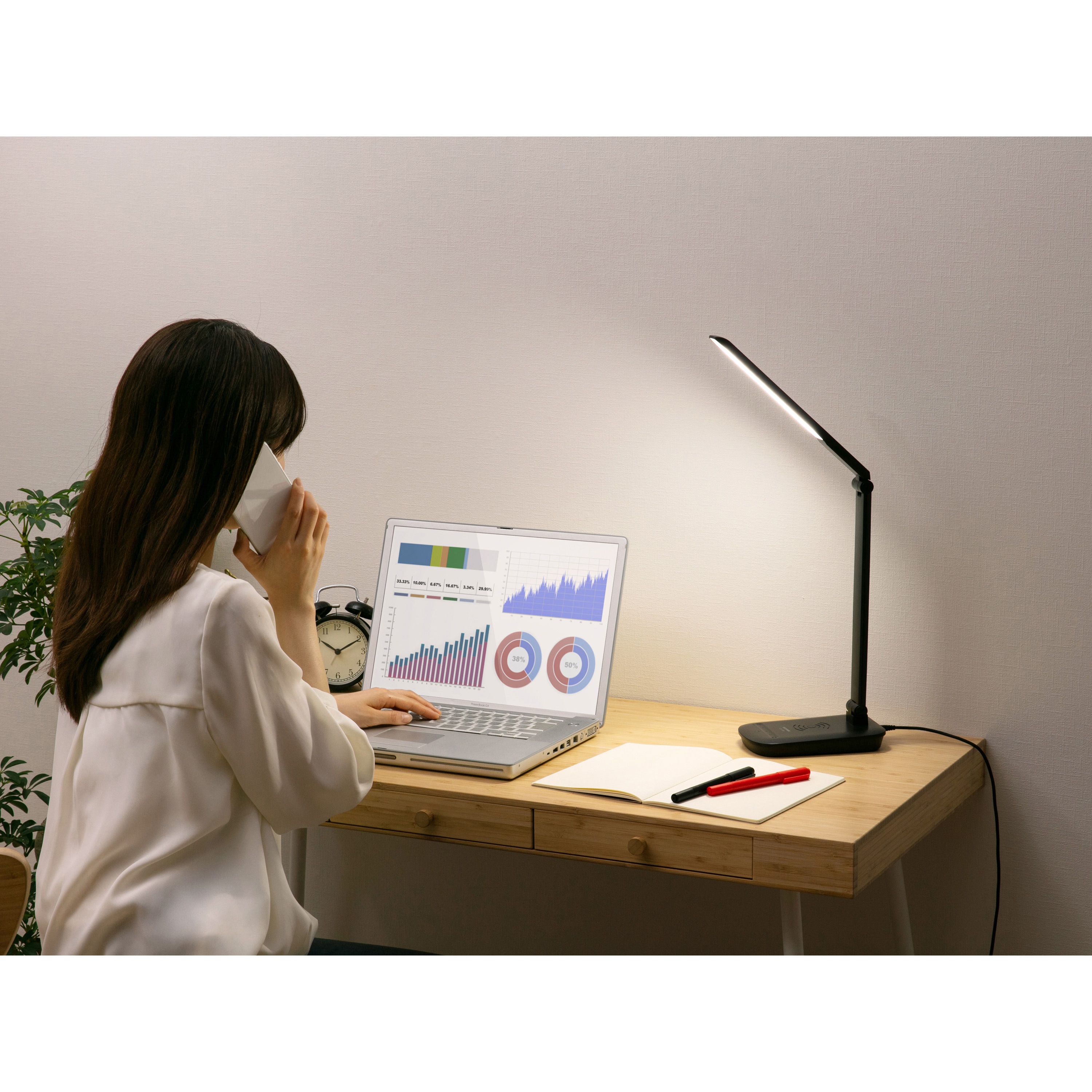 LEDデスクライト LDL-8 ブラック [品番]07-8194｜株式会社オーム電機