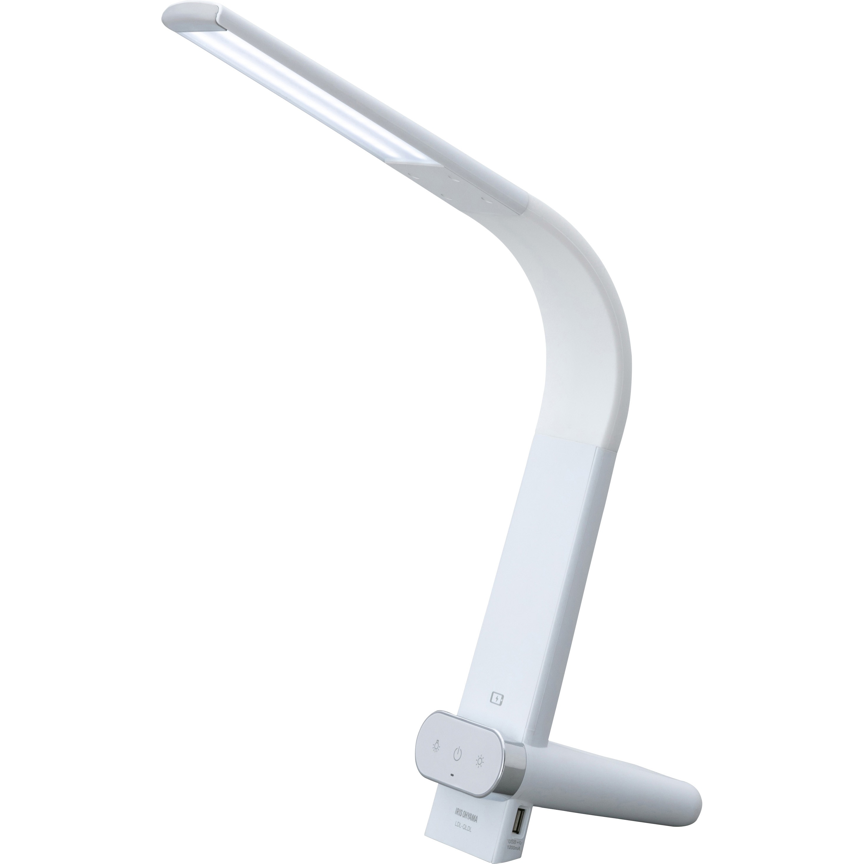 LDL-QLDL-W 【Qi充電】LEDデスクライト 縦置きタイプ(ホワイト/ブラック) 1台 アイリスオーヤマ 【通販モノタロウ】