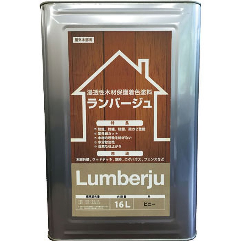 LJS16L-PN ランバージュスタンダード ABC商会 木用 撥水 ピニー色  1缶 LJS16L-PN