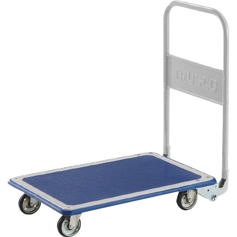 WD300N ドンキーカート 折りたたみ式ワイドハンドル TRUSCO スチール製 省音 ゴム車輪 荷台寸法915×615mm  WD300N 24,805円